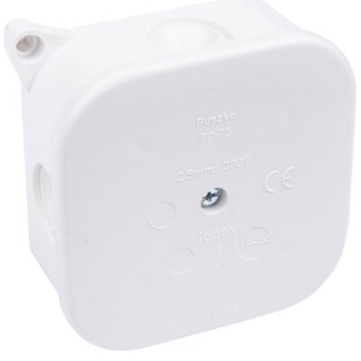 Puszka n/t hermetyczna pusta 85x85x40mm IP42 bez wkładu biała PO 75p 83011006