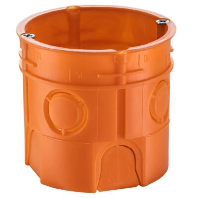 Puszka podtynkowa 60mm głęboka z wkrętami bezhalogenowa pomarańczowa Z60DFw 33035008 /50szt./