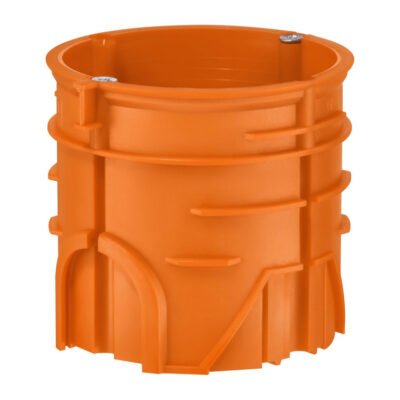 Puszka podtynkowa 60mm głęboka z wkrętami łączona bezhalogenowa pomarańczowa ZZ60DFw 33267008 /50szt./