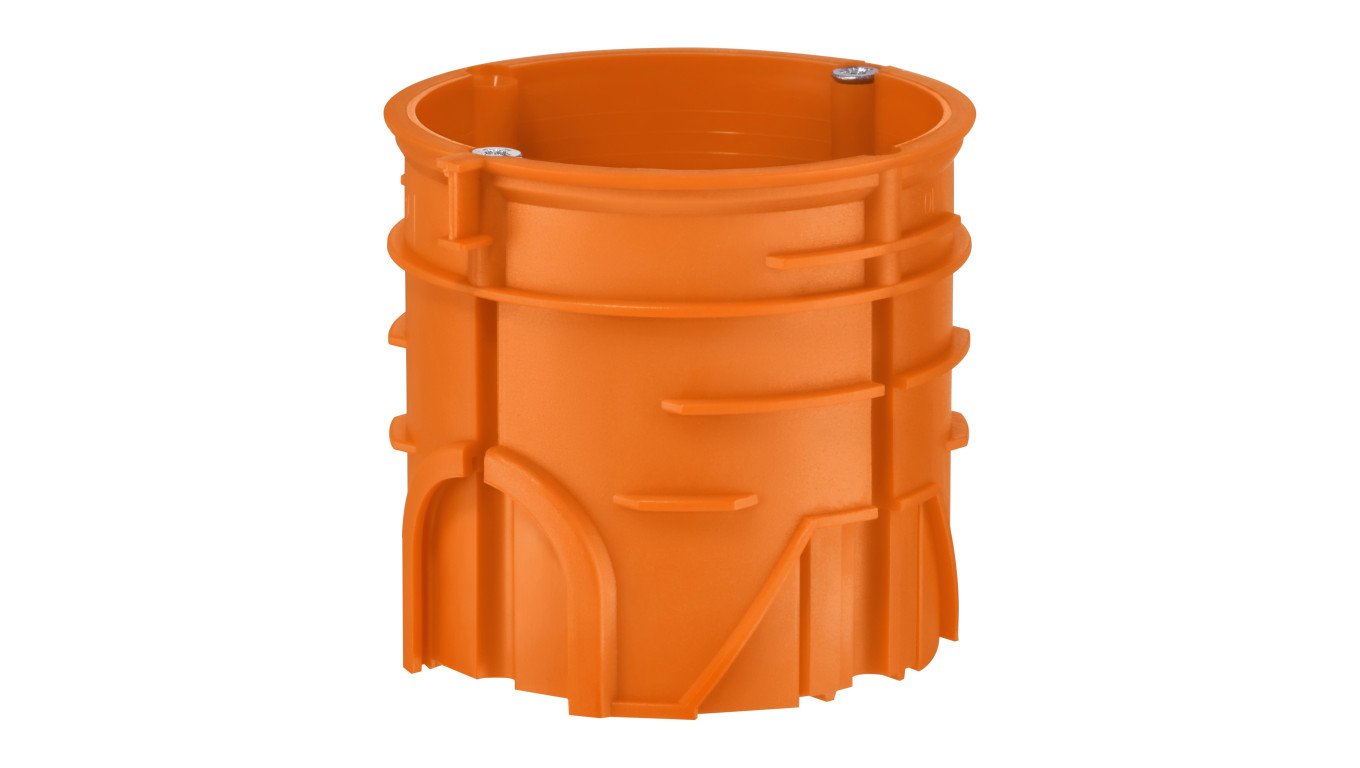 Puszka podtynkowa 60mm głęboka z wkrętami łączona bezhalogenowa pomarańczowa ZZ60DFw 33267008 /50szt./