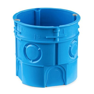 Puszka podtynkowa 60mm głęboka z wkrętami samogasnąca bezhalogenowa niebieska Z60Dw 34035203 /50szt./