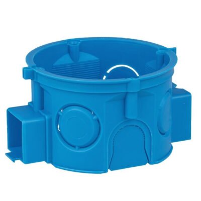 Puszka podtynkowa 60mm płytka szeregowa samogasnąca bezhalogenowa niebieska S60K 34054203