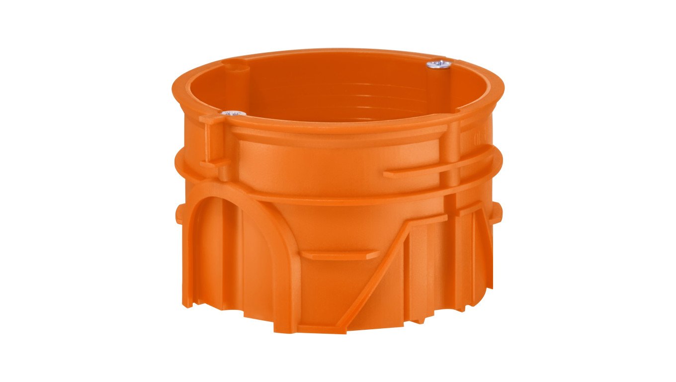 Puszka podtynkowa 60mm płytka z wkrętami łączona bezhalogenowa pomarańczowa ZZ60KFw 33263008 /80szt./