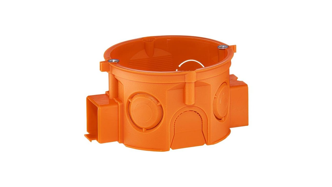 Puszka podtynkowa 60mm płytka z wkrętami szeregowa bezhalogenowa pomarańczowa S60KFw 33068008 /100szt./