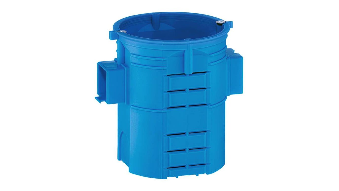 Puszka podtynkowa 60mm supergłęboka-80mm z wkrętami szeregowa samogasnąca bezhalogenowa niebieska S60Gw 34009203 /35szt./