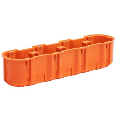 Puszka podtynkowa czteropolowa 4x60mm głęboka bezhalogenowa pomarańczowa MultiwallSlim M4x60DF 33414008