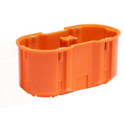 Puszka podtynkowa dwupolowa 2x60mm głęboka bezhalogenowa pomarańczowa MultiwallSlim M2x60DF 33401008