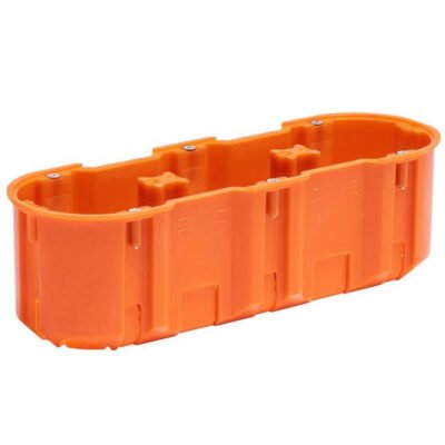 Puszka podtynkowa trójpolowa 3x60mm głęboka bezhalogenowa pomarańczowa MultiwallSlim M3x60DF 33407008