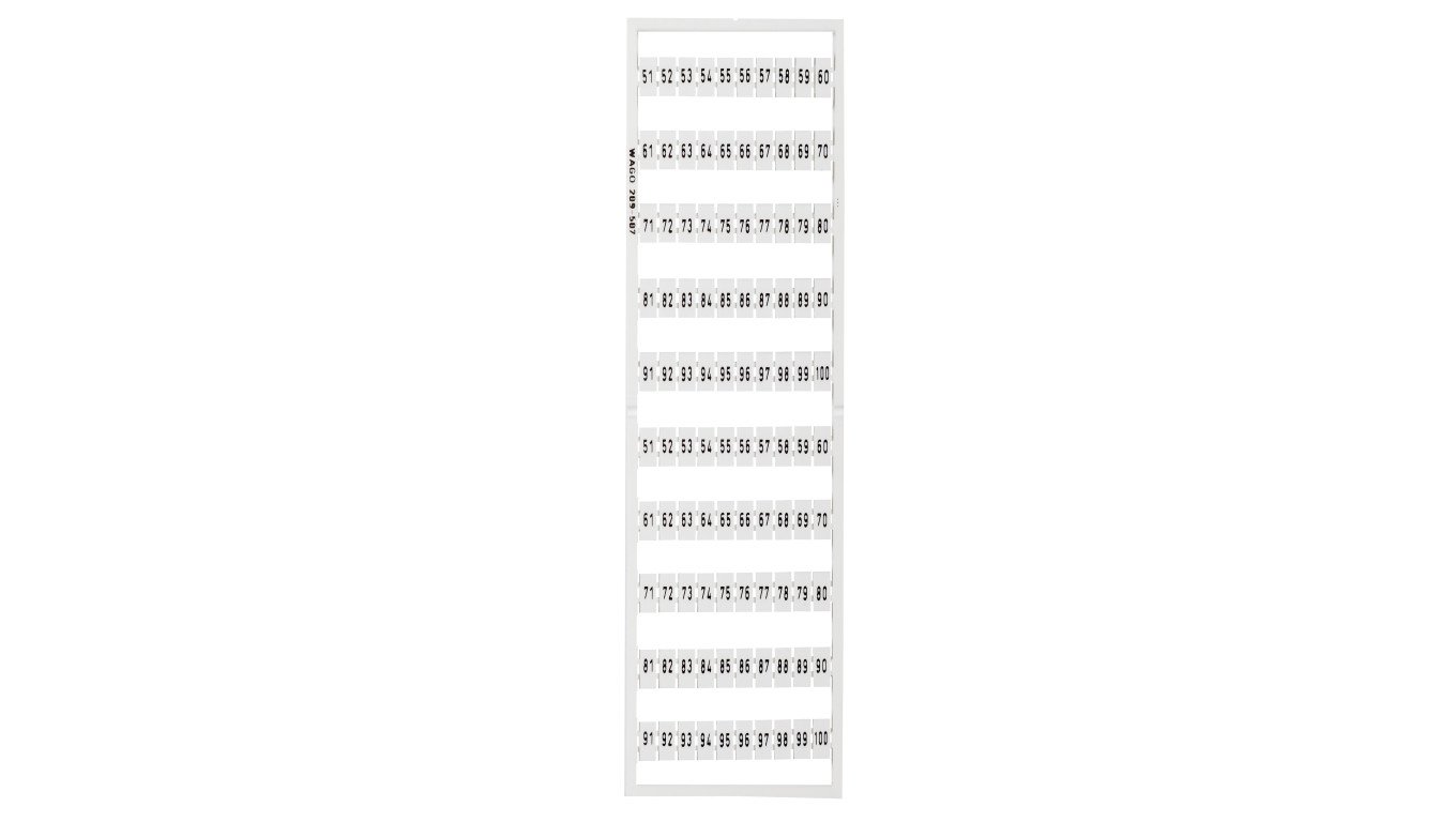 Ramka z oznacznikami 2x 51-100 209-507 /5szt./