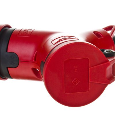 Rozgałęźnik podwójny 2P+Z czerwony PC-ABS IP44 2421200-r