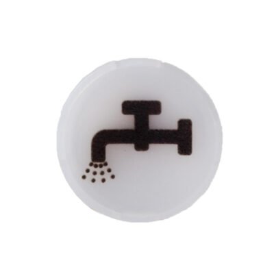 Soczewka przycisku 22mm płaska biała z symbolem PLYN M22-XDL-W-X16 218314