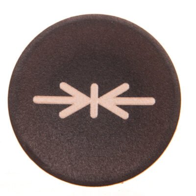 Soczewka przycisku 22mm płaska czarna z symbolem MOCOWANIE M22-XD-S-X14 218180