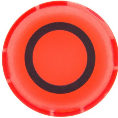 Soczewka przycisku 22mm płaska czerwona z symbolem STOP 0 M22-XDL-R-X0 218159