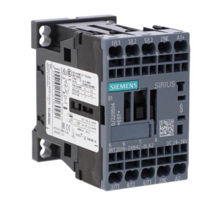 Stycznik kolejowy S00 AC-3 4kW / 400V 1R 24VDC 0.7...1.25 US z warystorem przyłącze sprężynowe do sterowania z PLC 3RT2016-2XB42