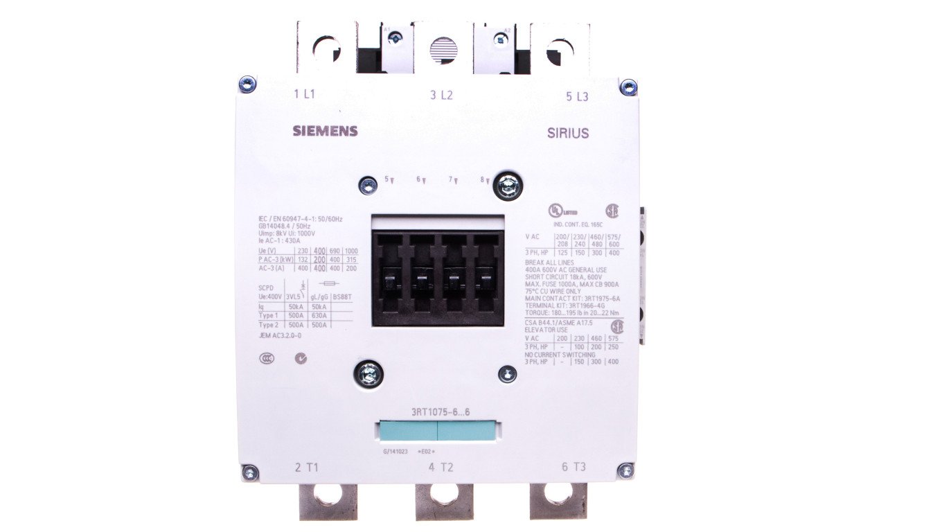 Stycznik mocy 400A 3P 220-240V AC 2Z 2R S12 3RT1075-6AP36
