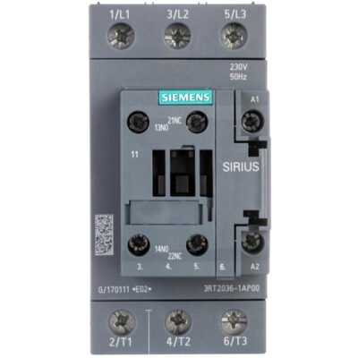 Stycznik mocy 51A 3P 22kW 230V AC 1Z+1R S2 3RT2036-1AP00