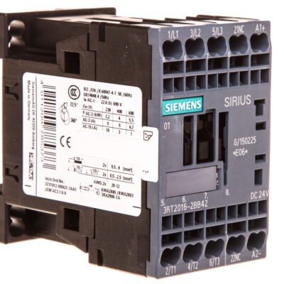 Stycznik mocy 9A 3P 24V DC 0Z 1R S00 3RT2016-2BB42
