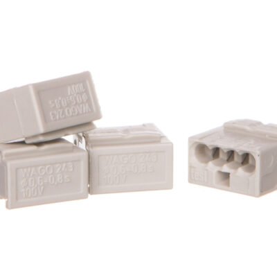 Szybkozłączka MIKRO 4x 0,6-0,8mm2 jasnoszara 243-304 /opak.100szt./