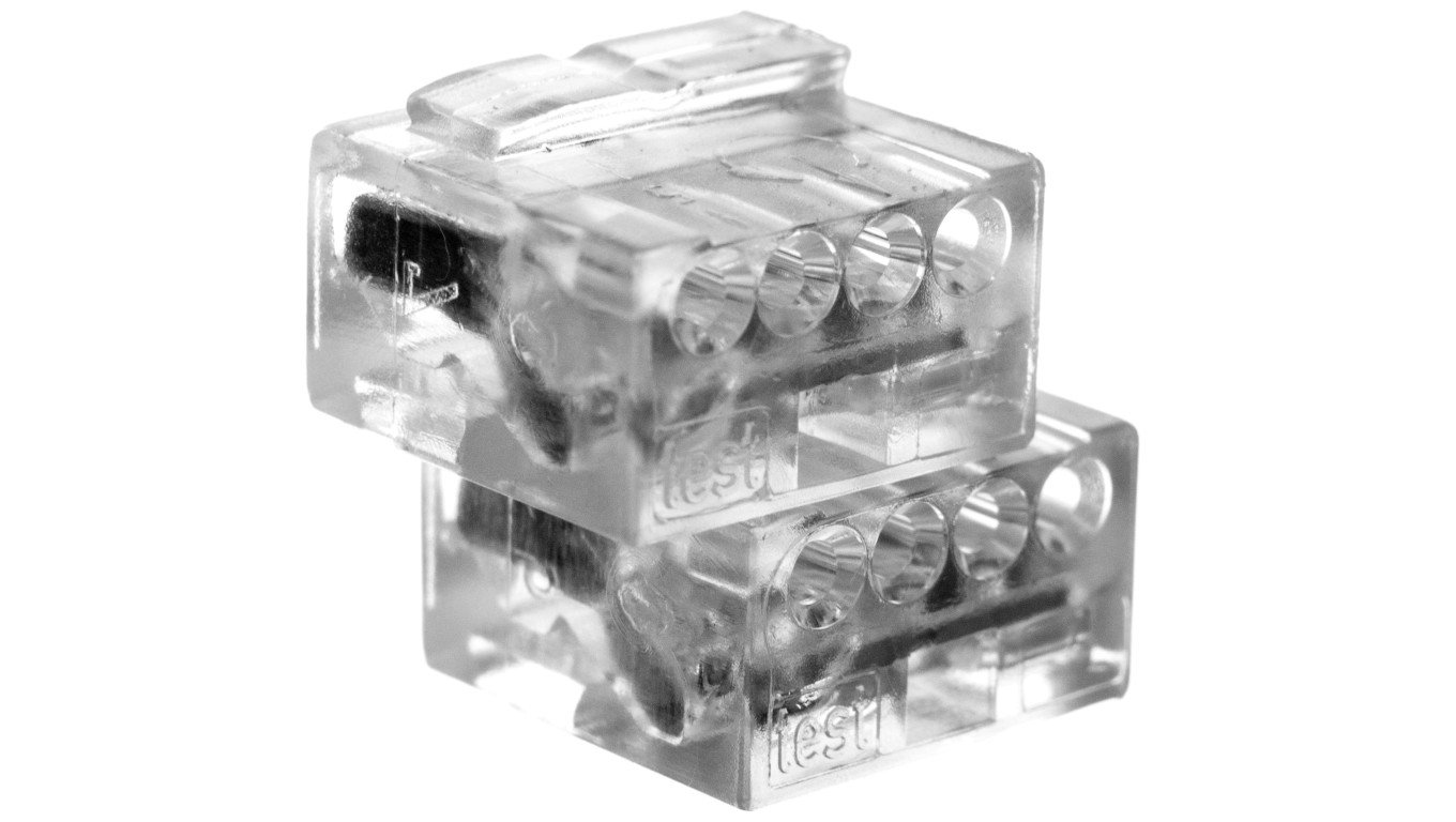 Szybkozłączka MIKRO 4x 0,6-0,8mm2 transparentna 243-144 /opak.100szt./