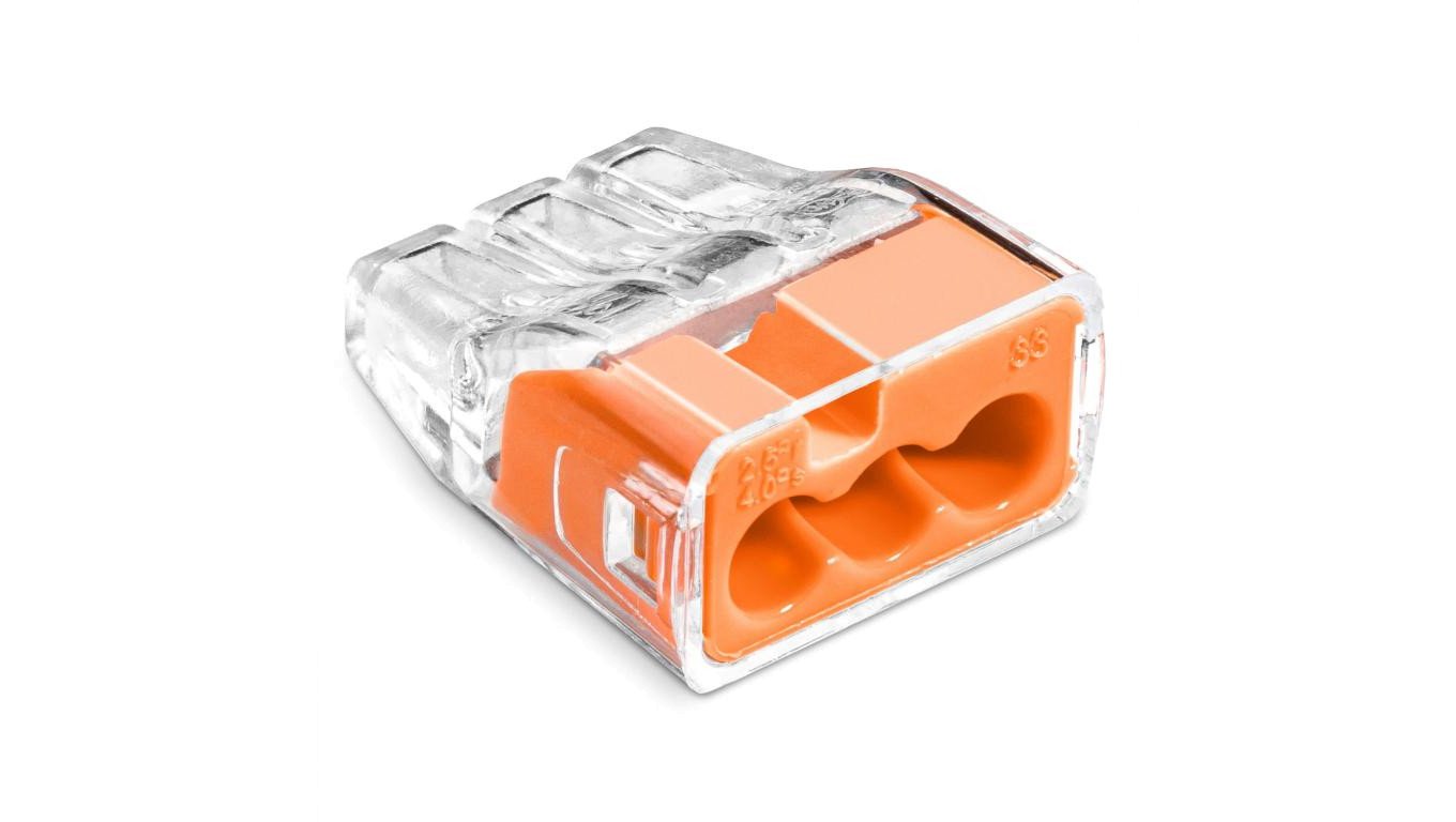 Szybkozłączka SCP3 B10 IDEALNA wtykowa do drutów i wielodrutów 3-torowa 4mm 32A 450V 88001008 /10 szt./
