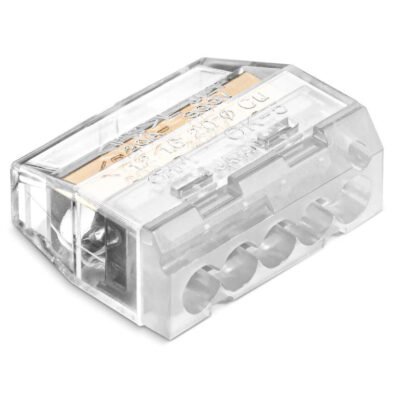 Szybkozłączka SCP5 IDEALNA wtykowa do drutów i wielodrutów 5-torowa 4mm 24A 450V 88000002S /50szt./