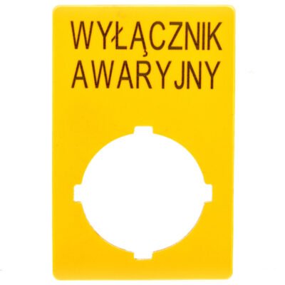 Szyld do przycisków awaryjnych PL M22-XZK-PL99 167637