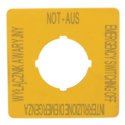 Szyld do przycisków awaryjnych PL, GB, DE, I M22-XYK5 167643