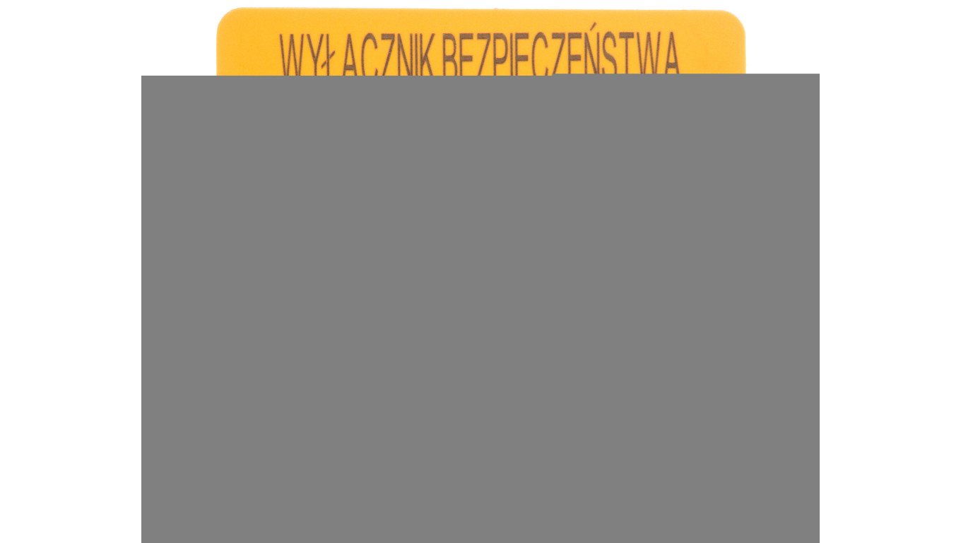 Szyld do przycisków bezpieczeństwa PL, GB, DE, I typ: M22-XYK15 167642