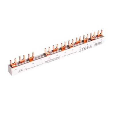 Szyna prądowa łączeniowa - widełkowa 3-fazowa 80A 12 modułów 16 mm pod zabezp. różnicowo-prądowe SW3F(3P+N) 16 12M80A 81994206