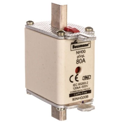 Wkładka NH00 80A 500V gL/gG podwójny wskaźnik 80NHG00B