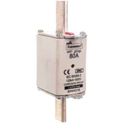 Wkładka NH1 80A 500V gL/gG podwójny wskaźnik 80NHG1B
