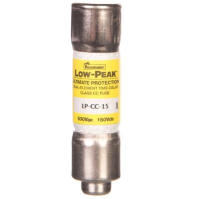 Wkładka bezpiecznikowa cylindryczna 10x38mm 15A 600V AC/150V DC, zwłoczna, klasa CC LP-CC-15