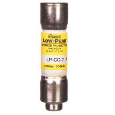 Wkładka bezpiecznikowa cylindryczna 10x38mm 2A 600V AC/300V DC, zwłoczna, klasa CC LP-CC-2
