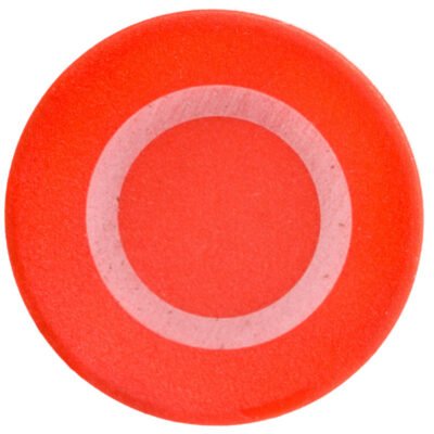 Wkładka do przycisku 22mm płaska czerwona z symbolem STOP 0 M22-XD-R-X0 218153