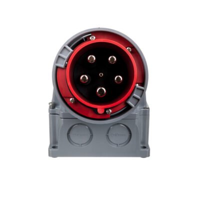 Wtyczka odbiornikowa 125A 5P 400V czerwona IP67 POWER TWIST 545-6