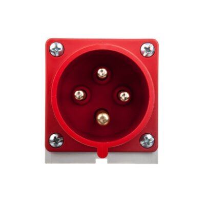 Wtyczka odbiornikowa 32A 4P 400V czerwona IP44 524-6