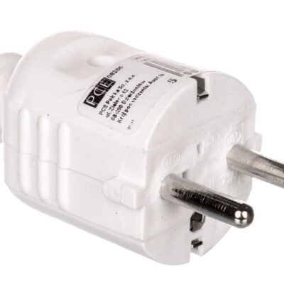 Wtyczka prosta 10/16A 2P+Z UNI-SCHUKO IP20 biała 08266