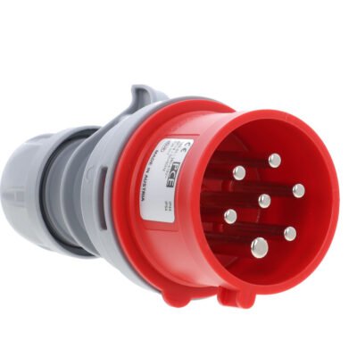Wtyczka przenośna 16A 7P 400V czerwona IP44 SHARK 017-6v