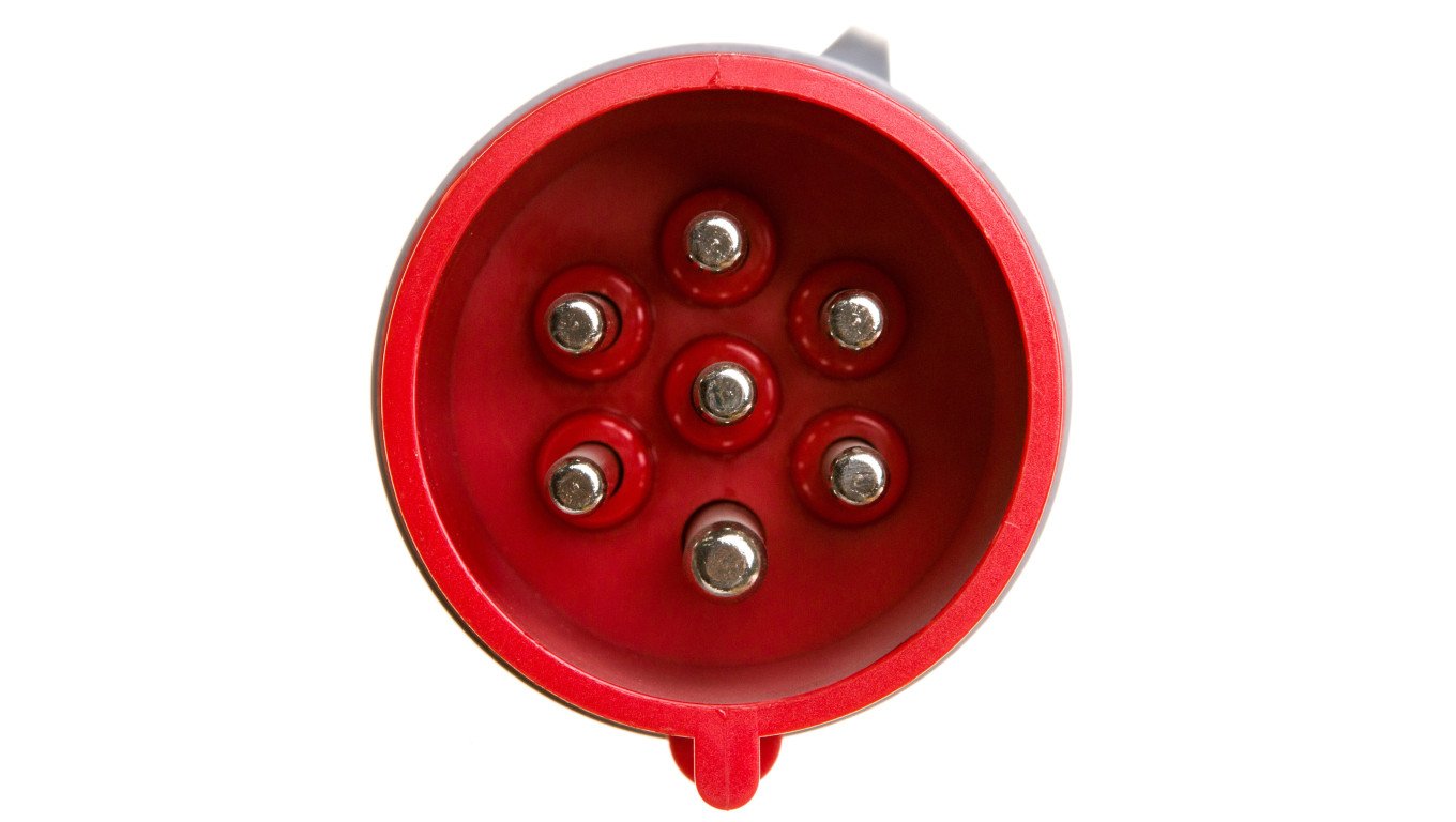 Wtyczka przenośna 32A 7P 400V czerwona IP44 SHARK 027-6V