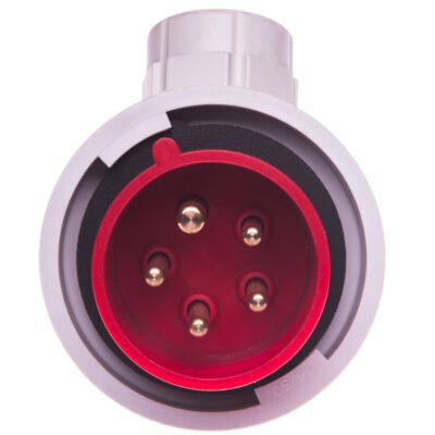 Wtyczka przenośna kątowa 16A 5P 400V czerwona IP67 TWIST 80152-6