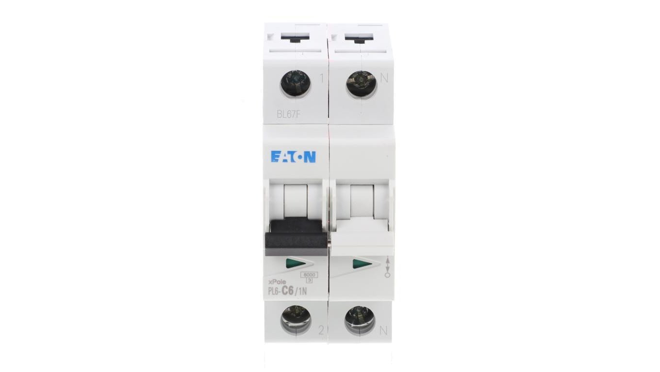 Wyłącznik nadprądowy 1P+N C 6A 6kA AC PL6-C6/1N 106031