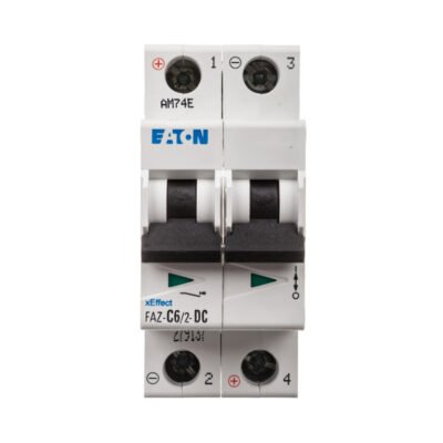 Wyłącznik nadprądowy 2P C 6A 15kA DC FAZ C6/2-DC 279137