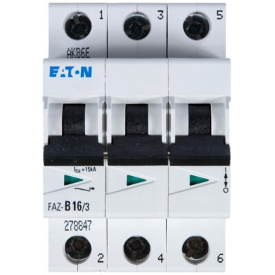 Wyłącznik nadprądowy 3P B 16A 15kA AC FAZ B16/3 278847
