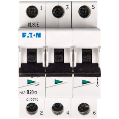 Wyłącznik nadprądowy 3P B 20A 15kA AC FAZ B20/3 278848