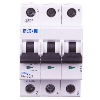 Wyłącznik nadprądowy 3P C 3A 15kA AC FAZ C3/3 278863