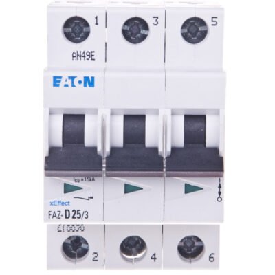 Wyłącznik nadprądowy 3P D 25A 15kA AC FAZ D25/3 278898