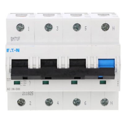 Wyłącznik nadprądowy 3P+N D 80A 20kA AC AZ-3N-D80 211825