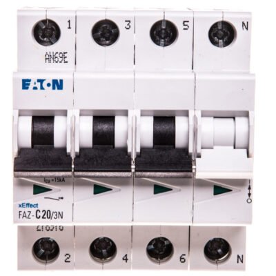 Wyłącznik nadprądowy 3+N C 20A 15kA AC FAZ C20/3N 278976