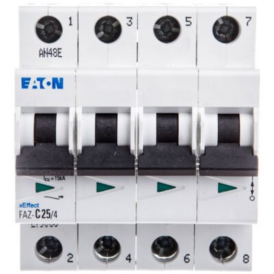 Wyłącznik nadprądowy 4P C 25A 15kA AC FAZ C25/4 279063