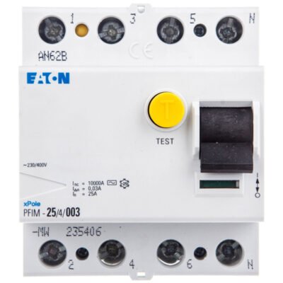 Wyłącznik różnicowoprądowy 4P 25A 0,03A typ AC PFIM-25/4/003-MW 235406